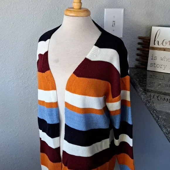Striped Knit Cardigan | Size XL - Picture 2 of 5